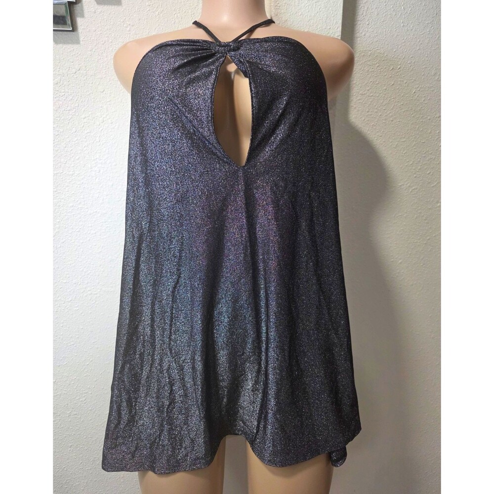 Agent Provocateur Monica & Penelope Cruz Carme Halter Chemise M Black/Silver